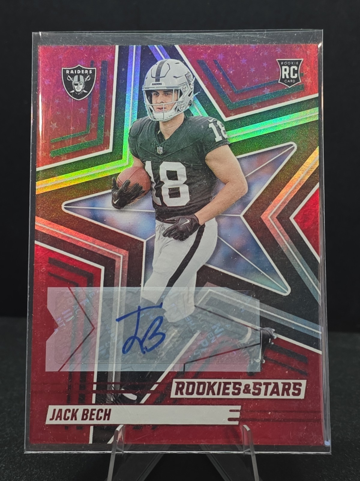 2025 Panini Rookies & Stars - Rookies Jack Bech #128 Red Signatures (AU, RC)
