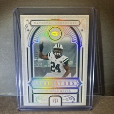 Darrelle Revis 2025 National Treasures #G-DRS Holo Silver Gladiators 9/25