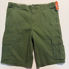 Wonder Nation Boy's Twill Cargo Shorts Size XXL 18 HUSKY - Green Leaf - NWT