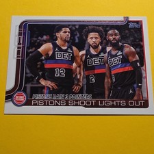 Topps 2025-26 Cunningham Hardaway Harris Pistons Rain 3 Pointers #279