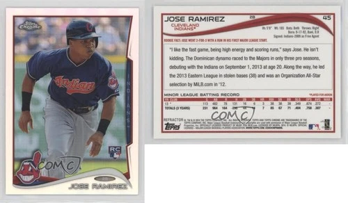 2014 Topps Chrome Refractor Jose Ramirez #45 Rookie RC