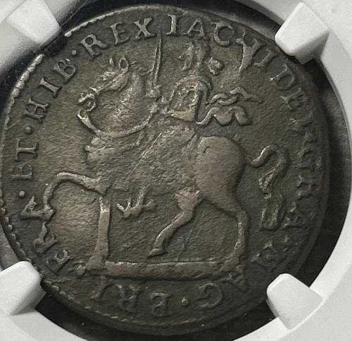 1690 Ireland Crown, S-6578, NGC VF Details, Burnished, Free Shipping