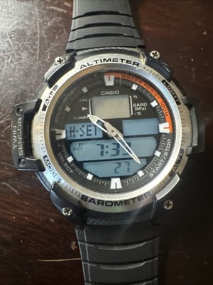 Casio Illuminator 5176 SGW-400H Time Thermometer Alto/Barometer—(S
