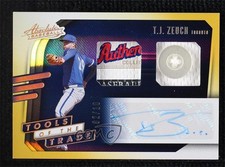 2021 Panini Absolute Spectrum Gold 2/10 TJ Zeuch #TT2S-TZ Auto lz7