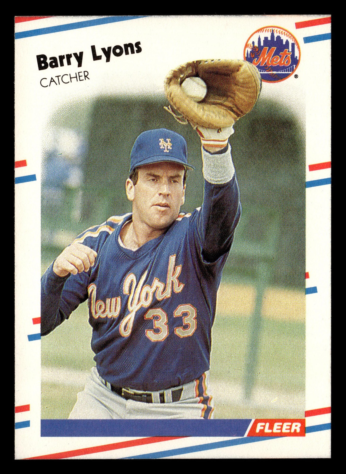 Barry Lyons 1988 Fleer #140 New York Mets RC Baseball *166
