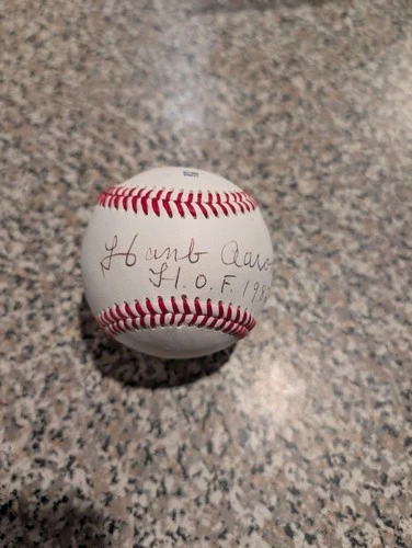 Hank Aaron Autographed/inscribed Little League Baseball