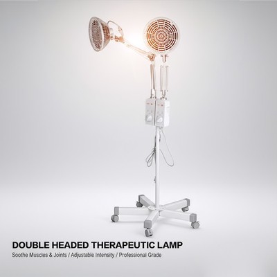 250W Electromagnetic Therapy TDP Lamp Double Head Heat Treatment Lamp CQG-222AA