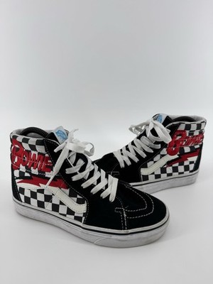Vans Sk8-Hi David Bowie 2019 Checkered High Top Sneakers Men's 5 Women's 6.5