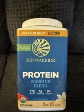 Sunwarrior Protein Warrior Blend Vanilla, 1.7 LBS Plant Based
