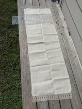 Antique Linen and Tatting Table Runner Or Bedroom Dresser Scarf