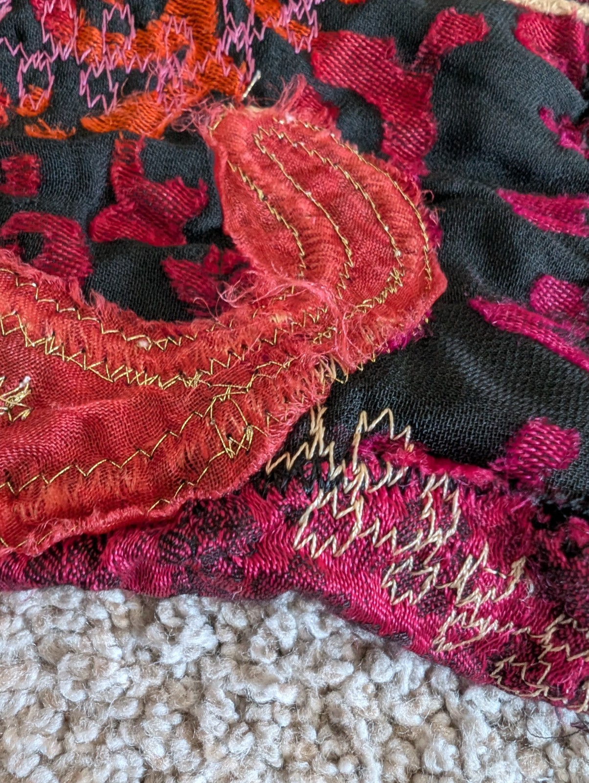 Chicos Design jacket artsy patchwork tapestry boh… - image 18