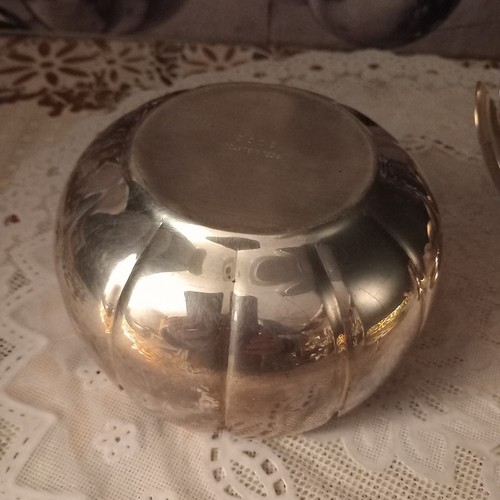 Vintage Reed And Barton versilberte Vase/Lotus Frosch Schale schöne Wohndeko - Bild 9 von 13