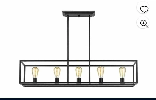 Golden Lighting Wesson 5 Light Linear Pendant, Black - 2072-LPBLK - Picture 6 of 12
