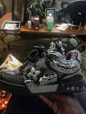 Louis Vuitton Skate Black Geometric Mesh Low Top Men's Sneaker