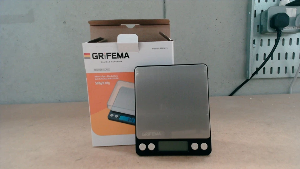 GRIFEMA GA2003 Digitale Bilance da Cucina Con Vassoi, 500g Argento 01g Cibo - Immagine 3 di 3