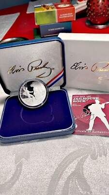 2012 Elvis Presley Jailhouse Rock Proof Commemorative W/Box/COA .999 Pure Silver