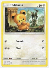 Teddiursa 171/236 SM Cosmic Eclipse Common Cosmic Eclipse Pokemon Card NM-Mint