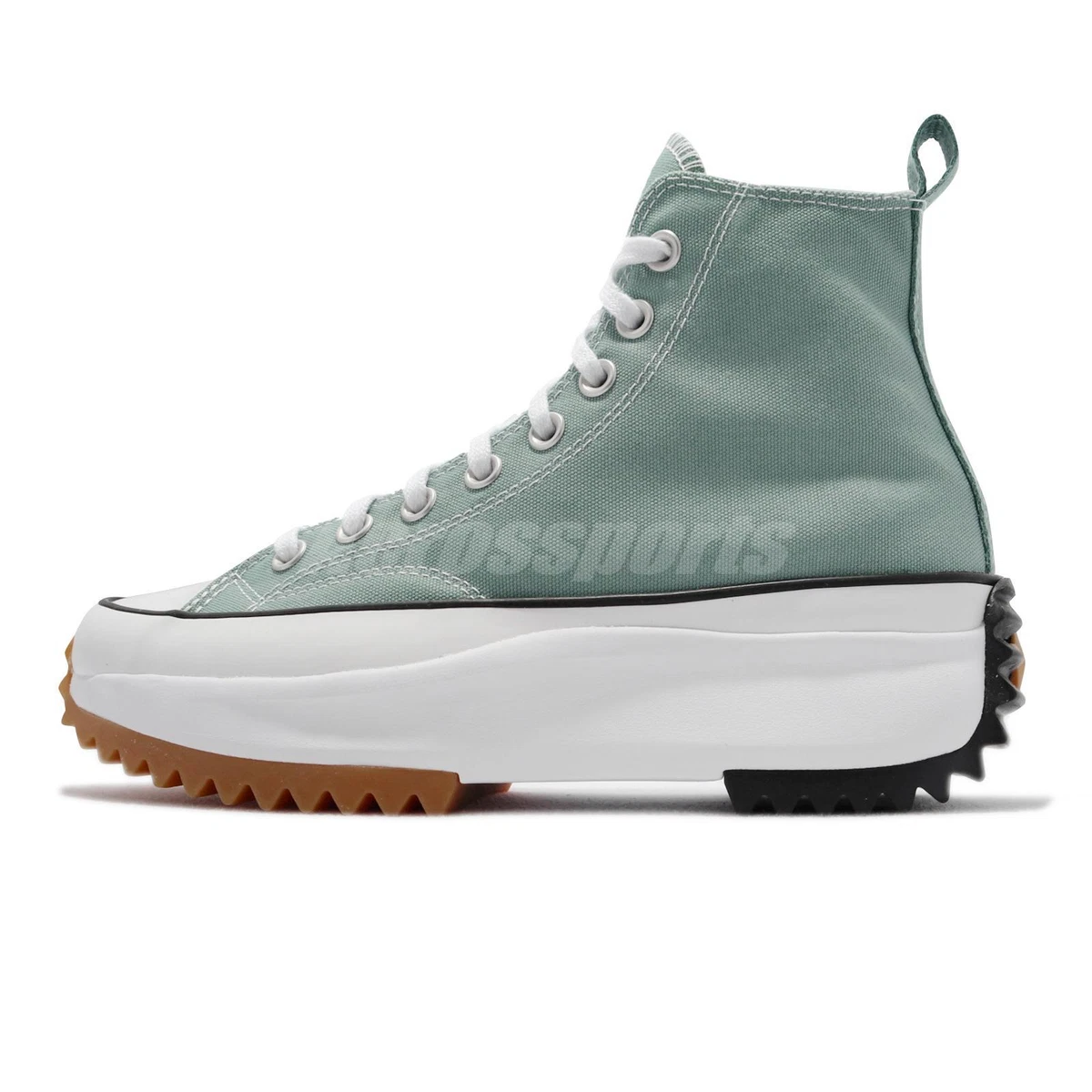 Converse Run Star Hike High Green White Men Unisex Casual Platform Shoes 172726C