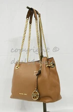 Michael Kors Leather Jet Set North South Medium Chain Messenger /Shoulder Bag