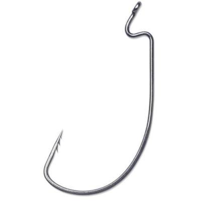 25 pack - 2/0 VMC FastGrip Wide Gap Worm Hooks - Black Nickel - 7311 FGWG Bulk