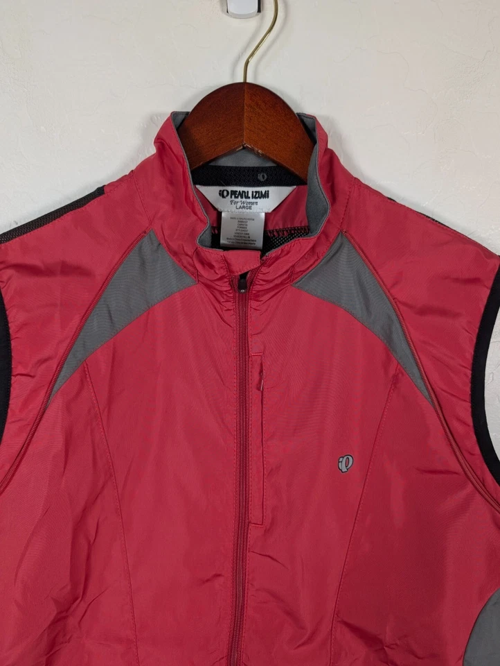 PEARL IZUMI Vest Windbreaker Womens Large Barrier Jacket Sleeveless Cycling - Image 4 of 4
