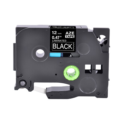 Compatible with Brother TZe335 TZ335 Label Tape PT 12mm White on Black 1/2''