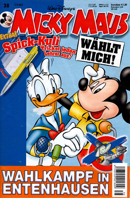 Micky Maus Heft Nr. 38  12. 9.  2002 Walt Disney Egmont Ehapa Verlag GmbH