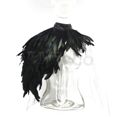 black feather shawl