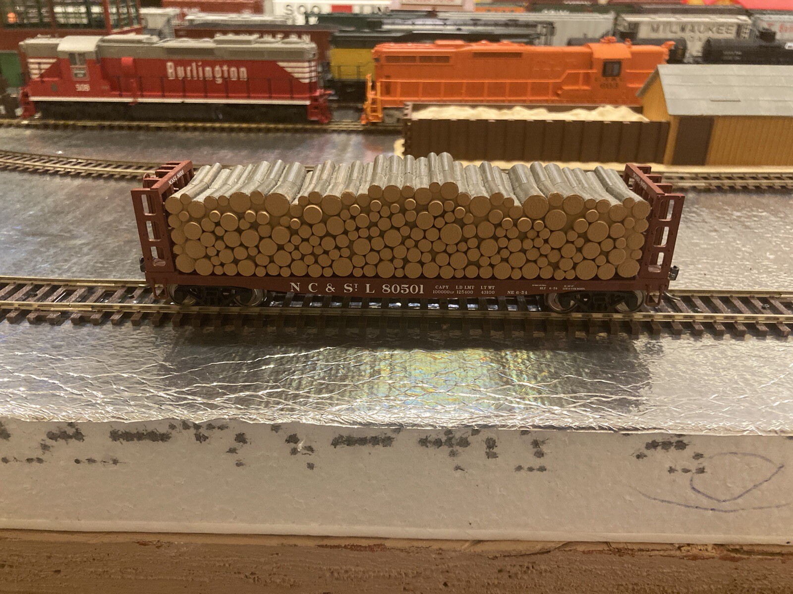 Atlas HO Scale Pulpwood Flat Car NCSL 80501 eBay