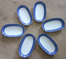6 Servierschalen Eisschalen Bananensplit Schumann Arzberg Inglasur Echt Kobalt