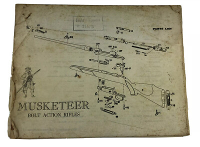 1960 s FN Musketeer Mausers Matador Star Valmet Regent Manufrance  Parts Lists