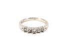 Platinum 4.71g 5 Diamonds Ring Size 5.75, 1/4cttw Approx.