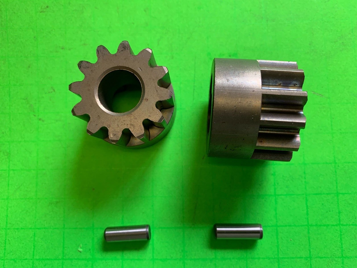 Agri-Fab lawn sweeper pinion gear set w/ dog pins 2692-6
