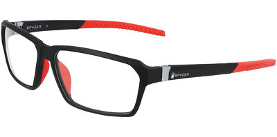 Spyder Men's Black Diamond Rectangle Wrap Eyeglass Frame - SP4017 001