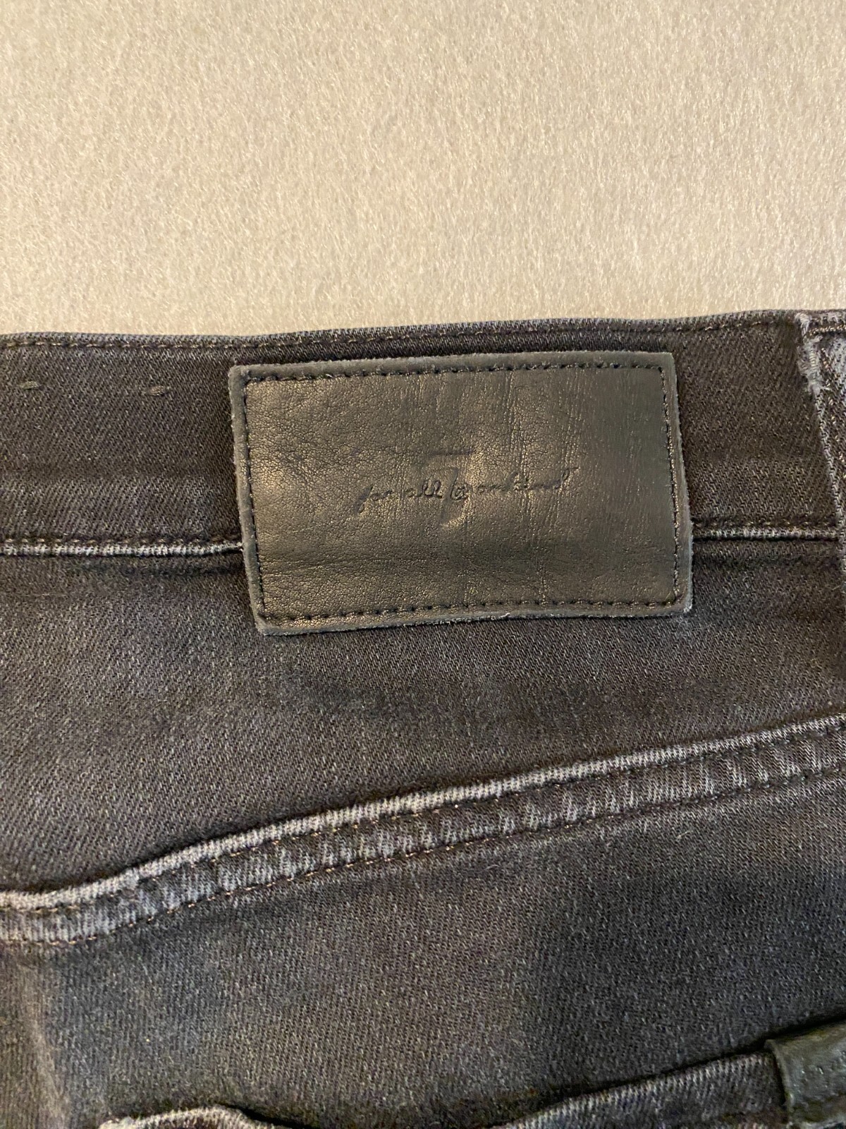 7 For All Mankind Paxtyn Jeans Mens Size 32 x 31 Black Slim Straight Mid Rise