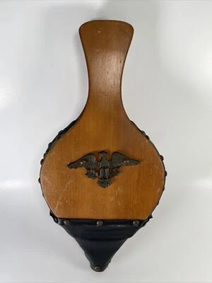 Vintage 1974 Gold Eagle Emblem Fireplace Bellows INCOMPLETE - Image 1 of 4