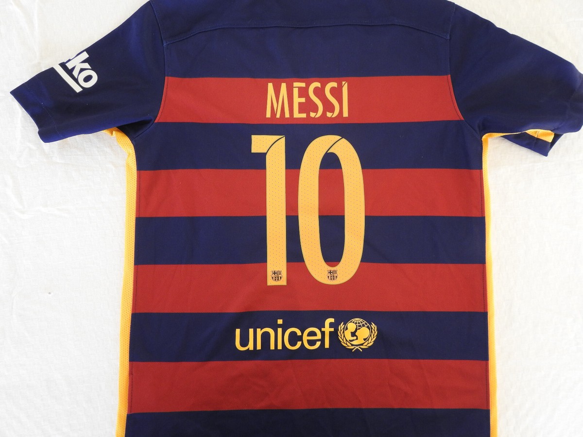 M*a様 FCバルセロナ 2015 Messi 10 ジャージ FC Barcelona 2015 Away Jersey #10 Messi Nike Orange Shirt