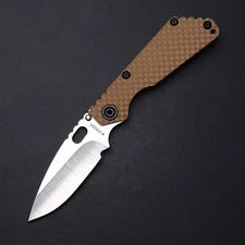 Strider Knives SnG DGG - Coyote G10 & Antique Bronze Ti / MagnaCut Blade
