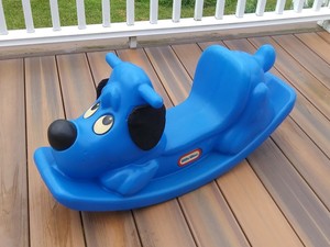little tikes blue dog rocker