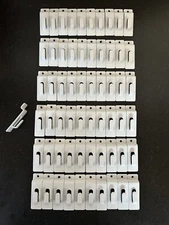 EWH/NHK White Slatwall Hooks, Metal, New, 61 available