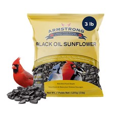 Armstrong Wild Bird Food Black Oil Sunflower Bird Seed, 3lbs