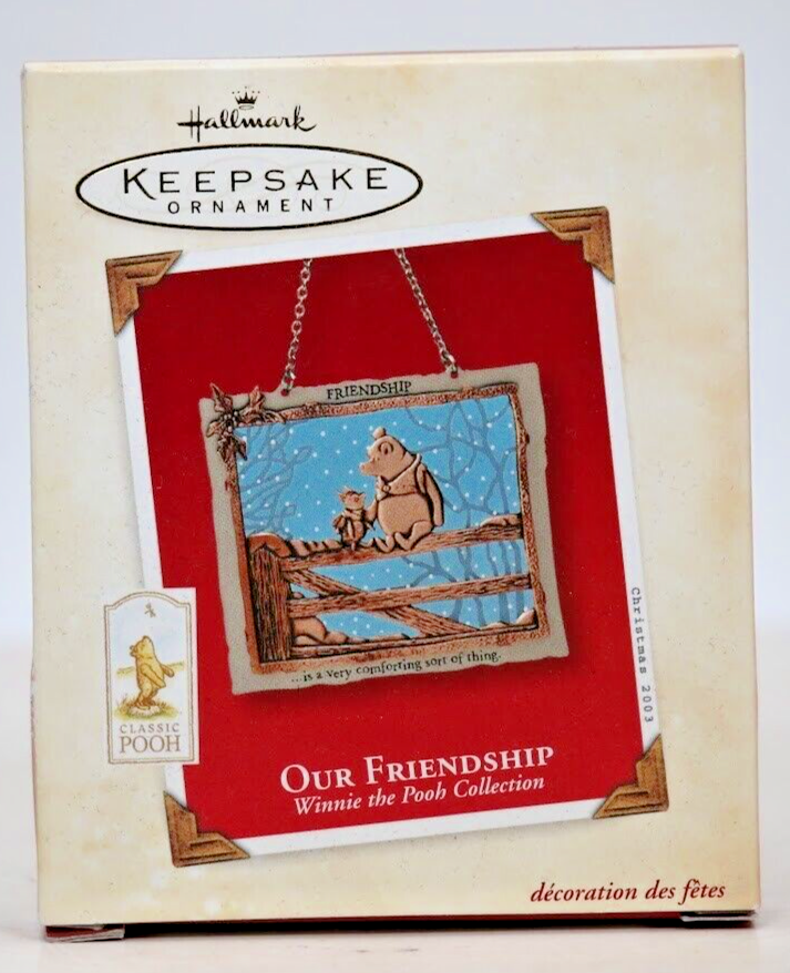2003 Disney Pooh Our Friendship Hallmark Keepsake Ornament NIB