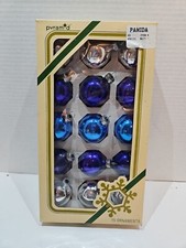 15 Rauch Shiny 3 Blue 6 Silver 6 Purple 1.75" Glass Ball Christmas Ornaments