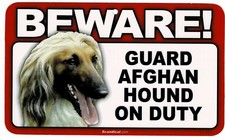 BEWARE OF AFGHAN HOUND DOG / PET RECTANGULAR LAMINATED SIGN. COMBINED SHIPPING.