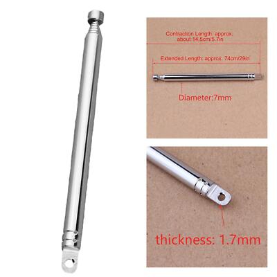 145mm-740mm Telescopic Aerial Antenna For TV Radio DAB AM/FM Replacement