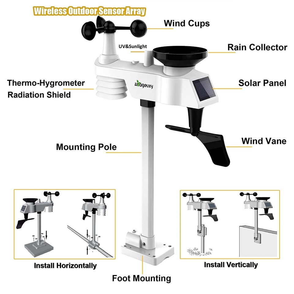 Home Wi-Fi Smart Weather Station Big 10