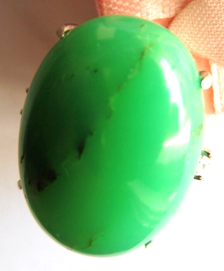 Bague en chrysoprase réglable 54-59 pour s'adapter à toutes les morphologies