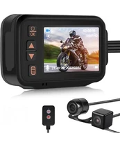 CAMECHO Dash Cam Front and Rear, IP65 Waterpoorf Dual Dash Camera Motorsports