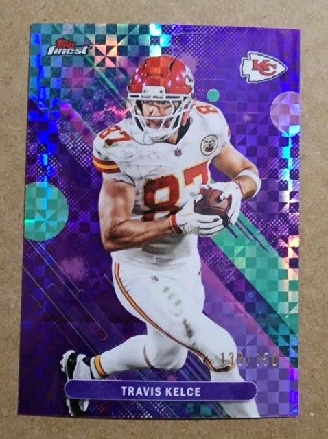 2025 Topps Finest Travis Kelce #94 Purple Geometric Refractor Chiefs #d/150