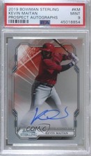 2019 Bowman Sterling Prospect Auto Kevin Maitan #BSPA-KM PSA 9 MINT Auto 8d2